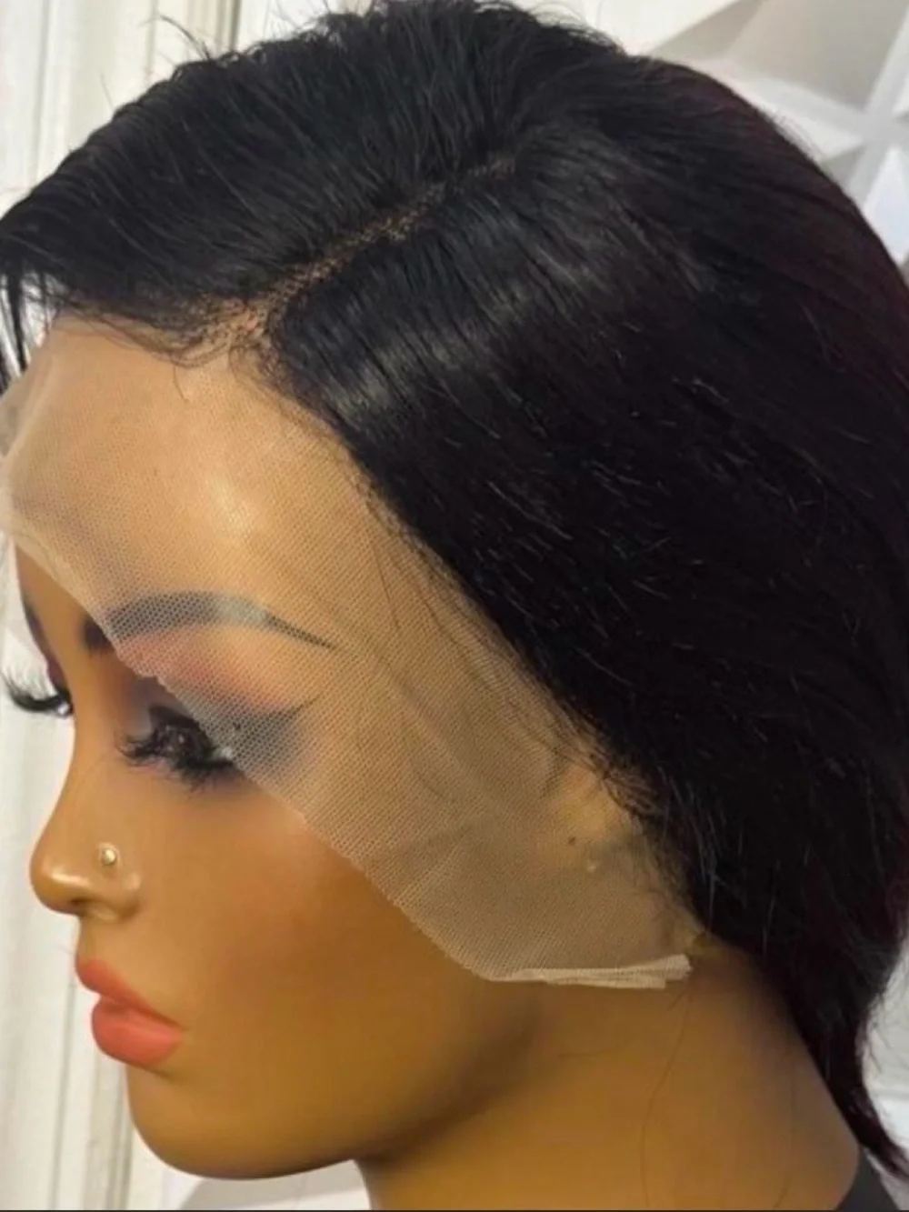 Black Lace Front Short Wig - Unbranded